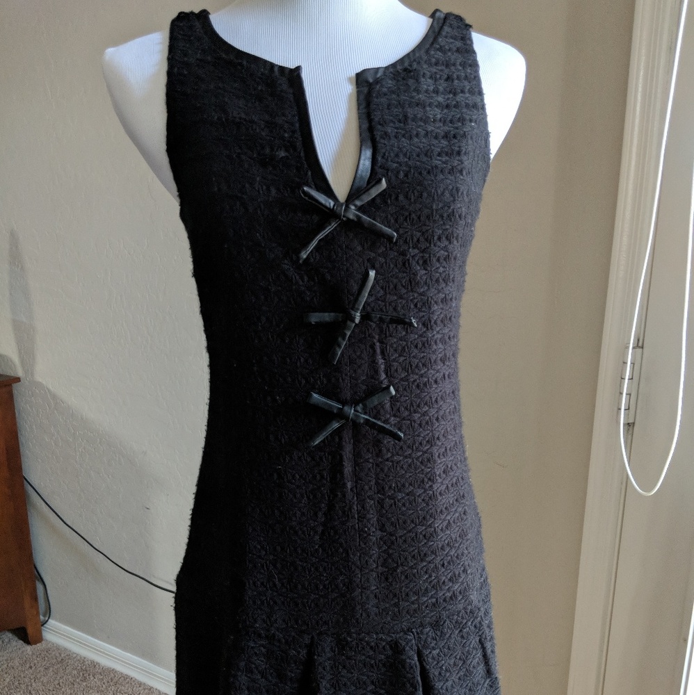 Free People Leather Bow Tie Dress size 6